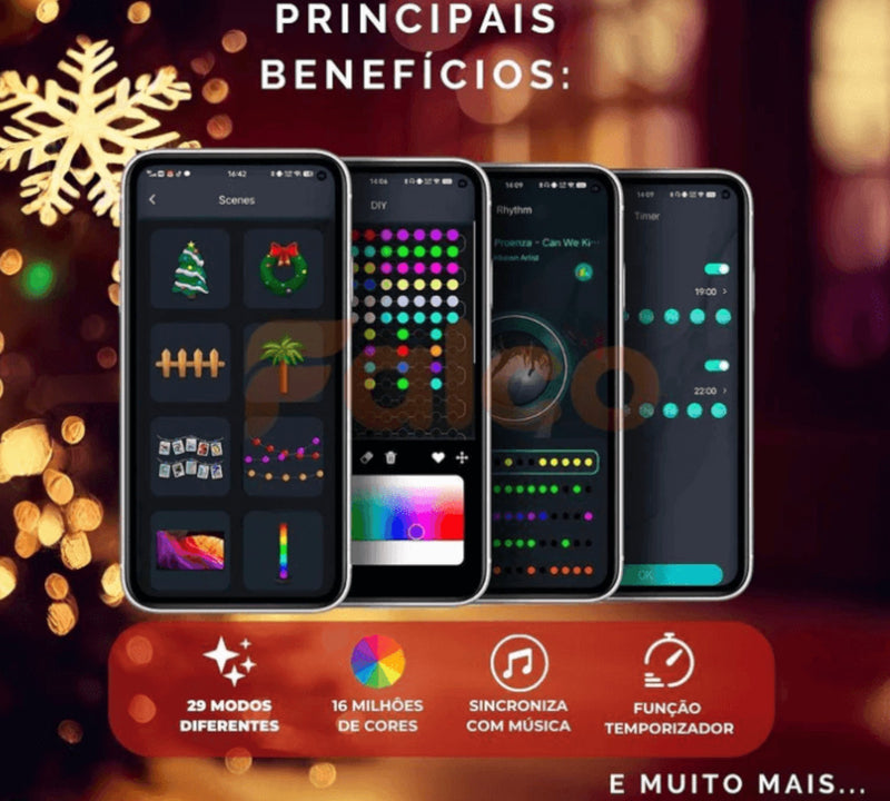 Pisca-Pisca Natalino Smart LED – Decoração Inteligente para um Natal Brilhante